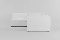 Destin Peyton White Fabric 4-piece Modular Sectional