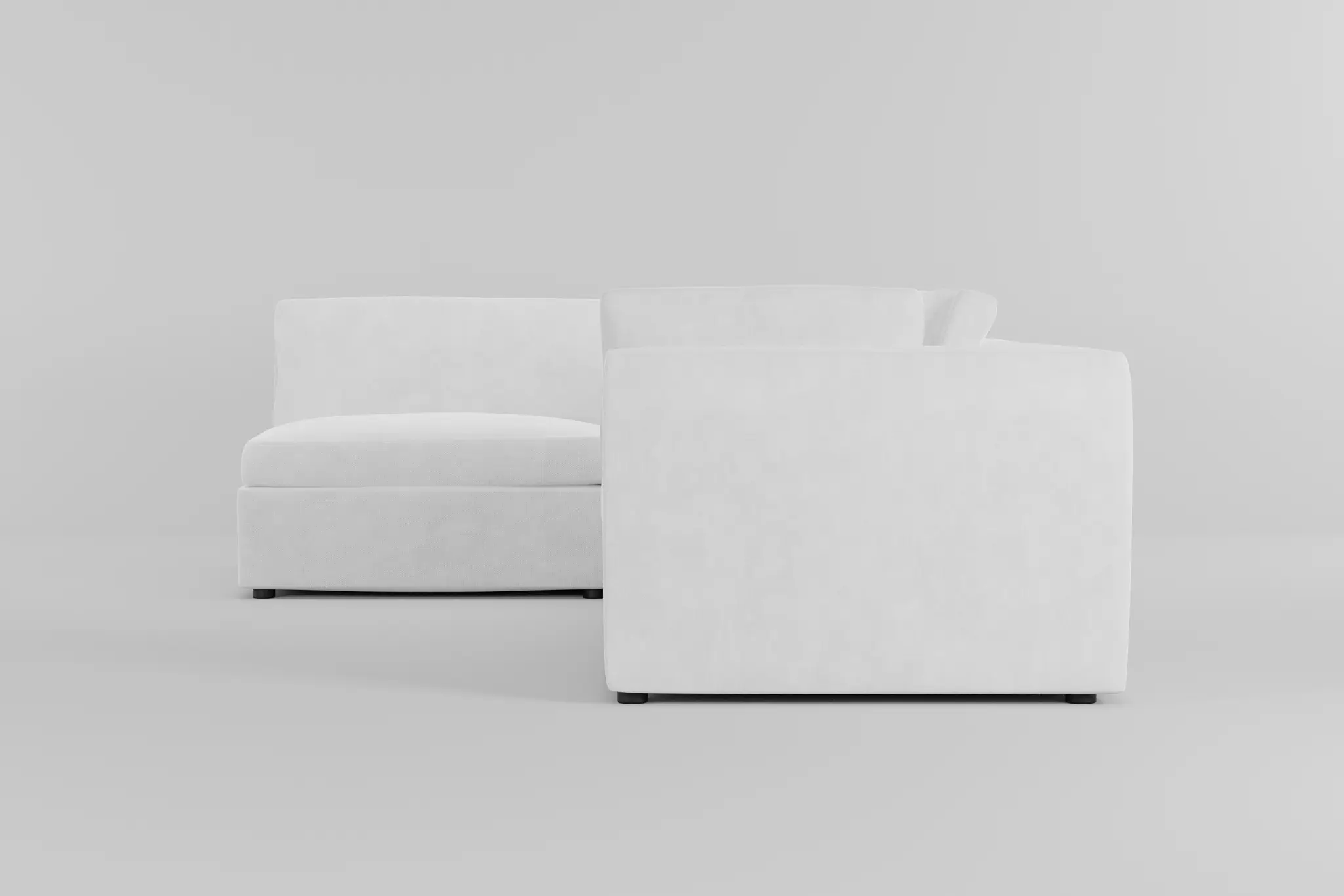 Destin Peyton White Fabric 4-piece Modular Sectional Destin Peyton White Fabric 4-piece Modular Sectional