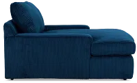 Charlie Dark Blue Fabric Chaise