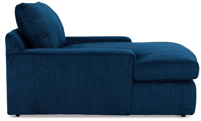 Charlie Dark Blue Fabric Chaise