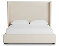 Captiva Merino Light Beige 60" Upholstered Shelter Bed