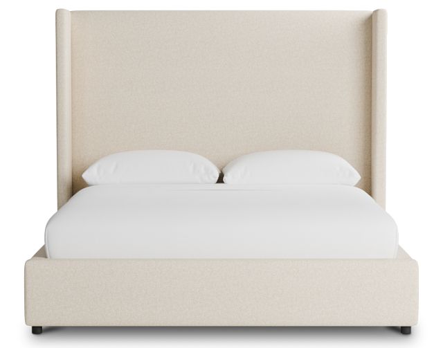 Captiva Merino Light Beige 60" Upholstered Shelter Bed