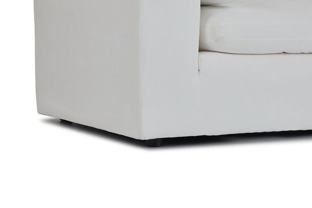 Nixon White Fabric 3-piece Modular Sofa