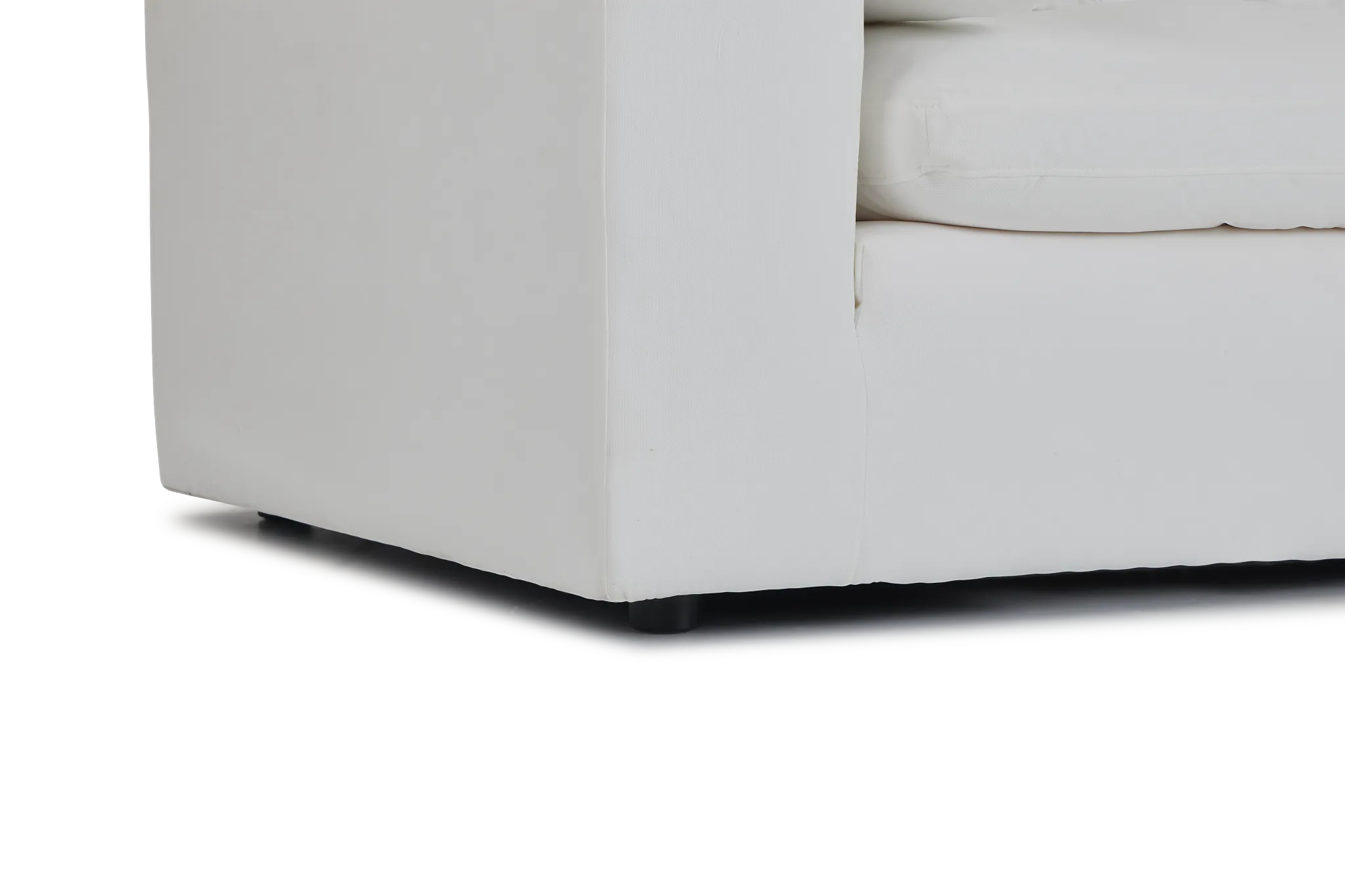 Nixon White Fabric 3-piece Modular Sofa