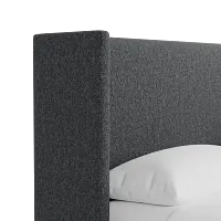 Captiva Delray Dark Gray 48" Upholstered Shelter Bed