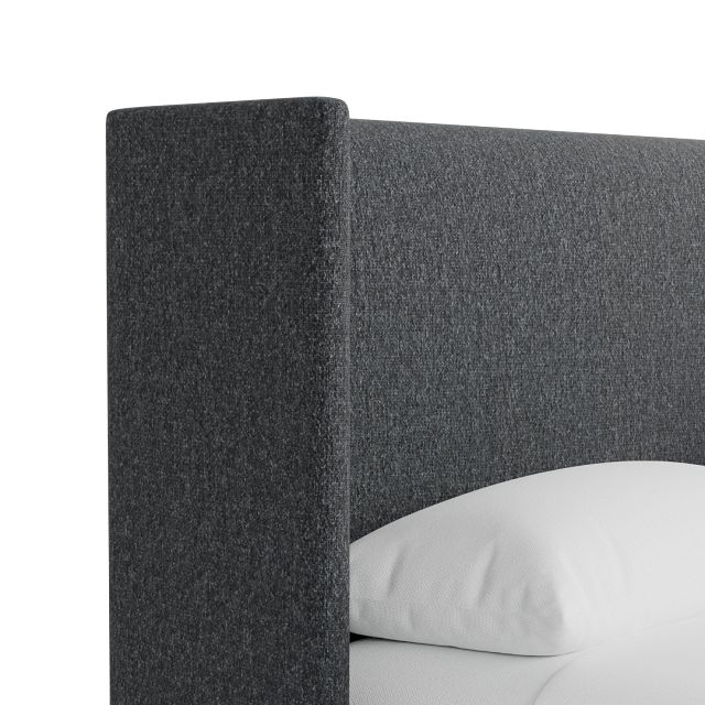 Captiva Delray Dark Gray 48" Upholstered Shelter Bed