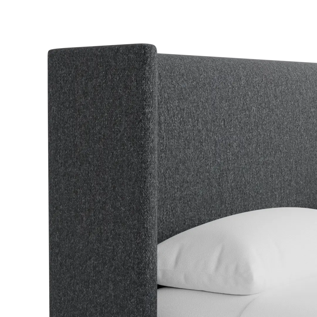 Captiva Delray Dark Gray 48" Upholstered Shelter Bed Captiva Delray Dark Gray 48" Upholstered Shelter Bed