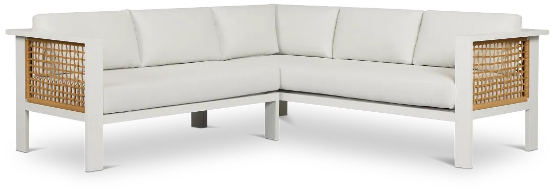 Sunrise White Small Left Chaise Sectional