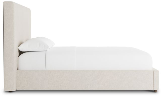 Grayton Suave Beige 54" Upholstered Platform Bed