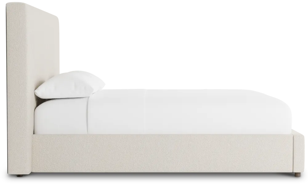 Grayton Suave Beige 54" Upholstered Platform Bed