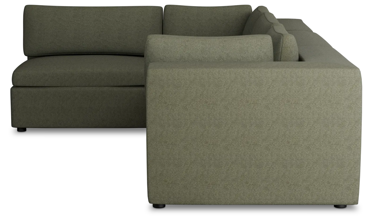 Destin Sutton Green Fabric 4-piece Modular Sectional Destin Sutton Green Fabric 4-piece Modular Sectional