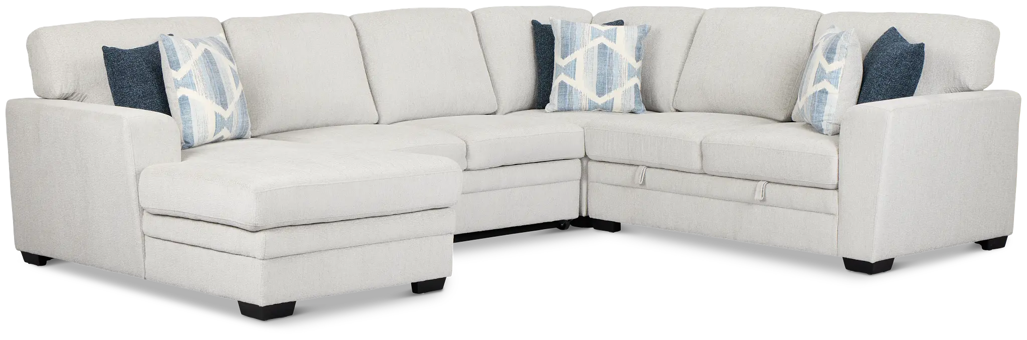 Everly Gray Fabric Medium Left Chaise Storage Sectional Everly Gray Fabric Medium Left Chaise Storage Sectional