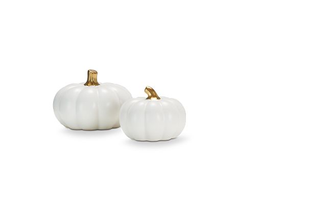 Pumpkin White Small Tabletop Accessory
