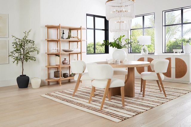 Malibu Light Tone Round Table