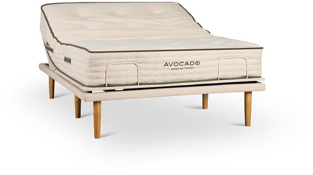 Avocado Green Firm Eco Plus Adjustable Base Mattress Set