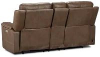 Jayden Brown Micro Power Reclining Console Loveseat