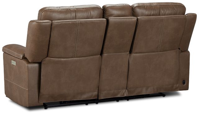 Jayden Brown Micro Power Reclining Console Loveseat