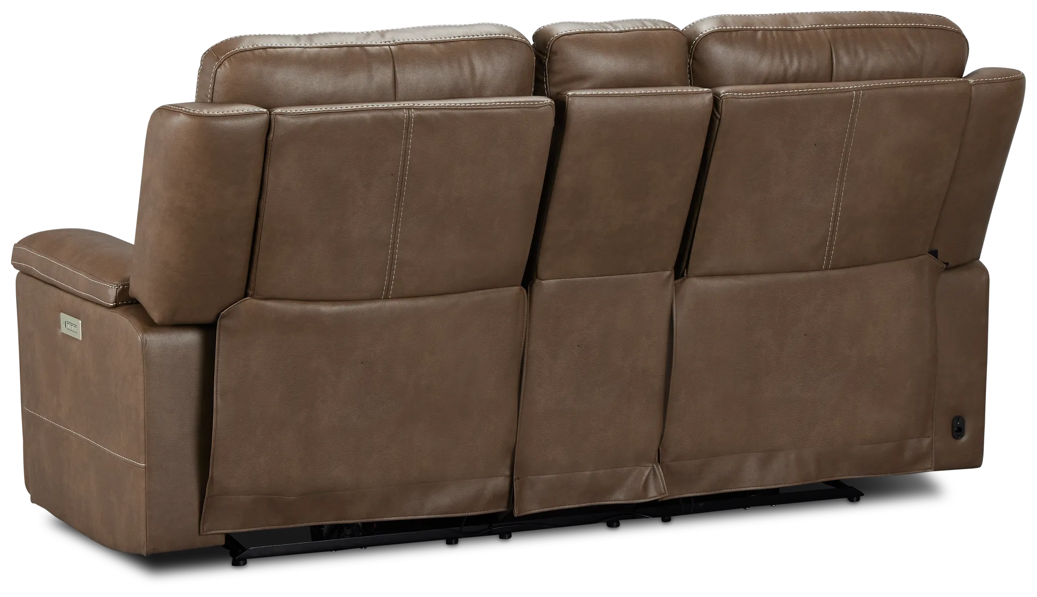 Jayden Brown Micro Power Reclining Console Loveseat