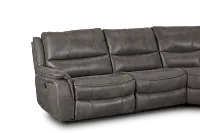 Dober Dark Gray Micro Medium Dual Power 2-arm Reclining Sectional