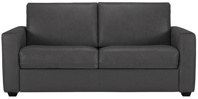 Lane Dark Gray Lthr/vinyl Memory Foam Sleeper