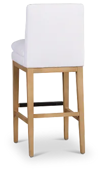 Willow Whitefabric 30" Upholstered Barstool