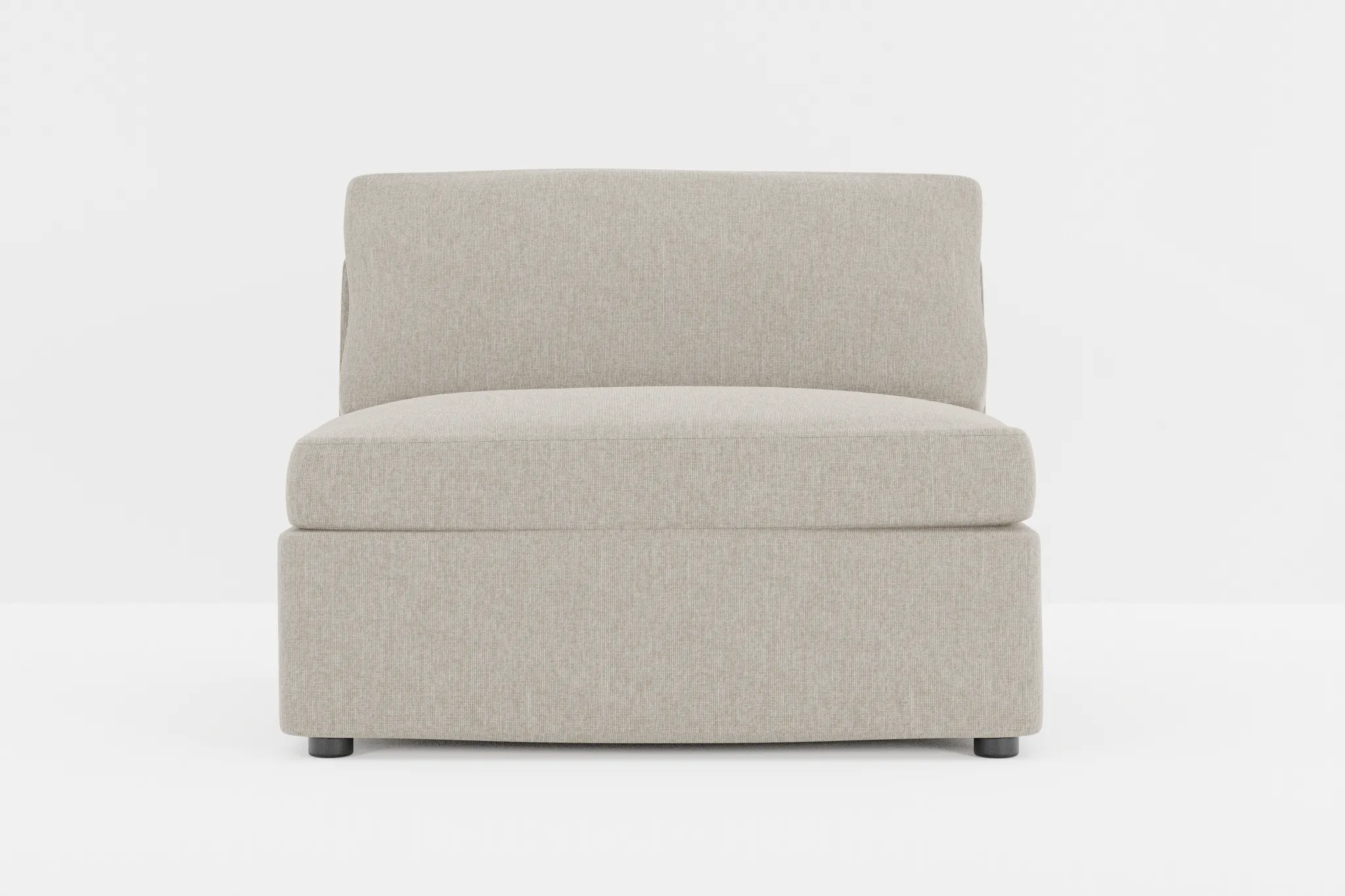 Destin Elevation Khaki Fabric Armless Chair