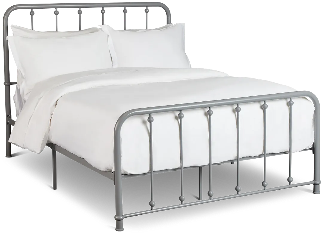 Rory Gray Metal Panel Bed