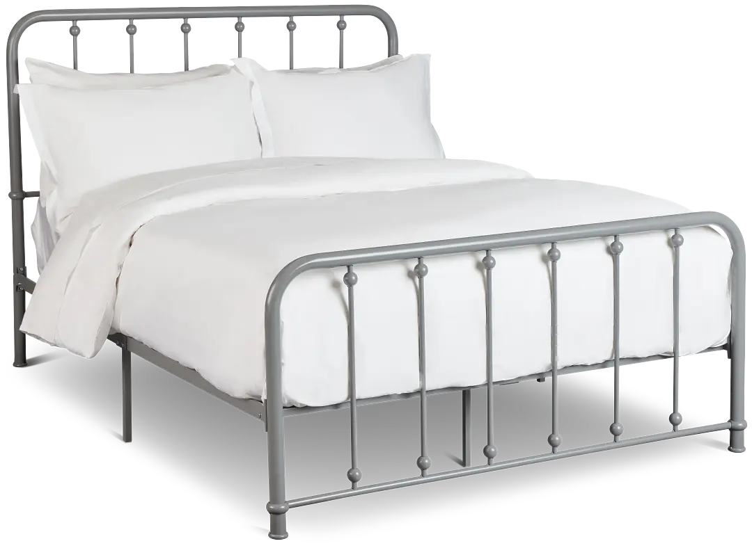 Rory Gray Metal Panel Bed Rory Gray Metal Panel Bed