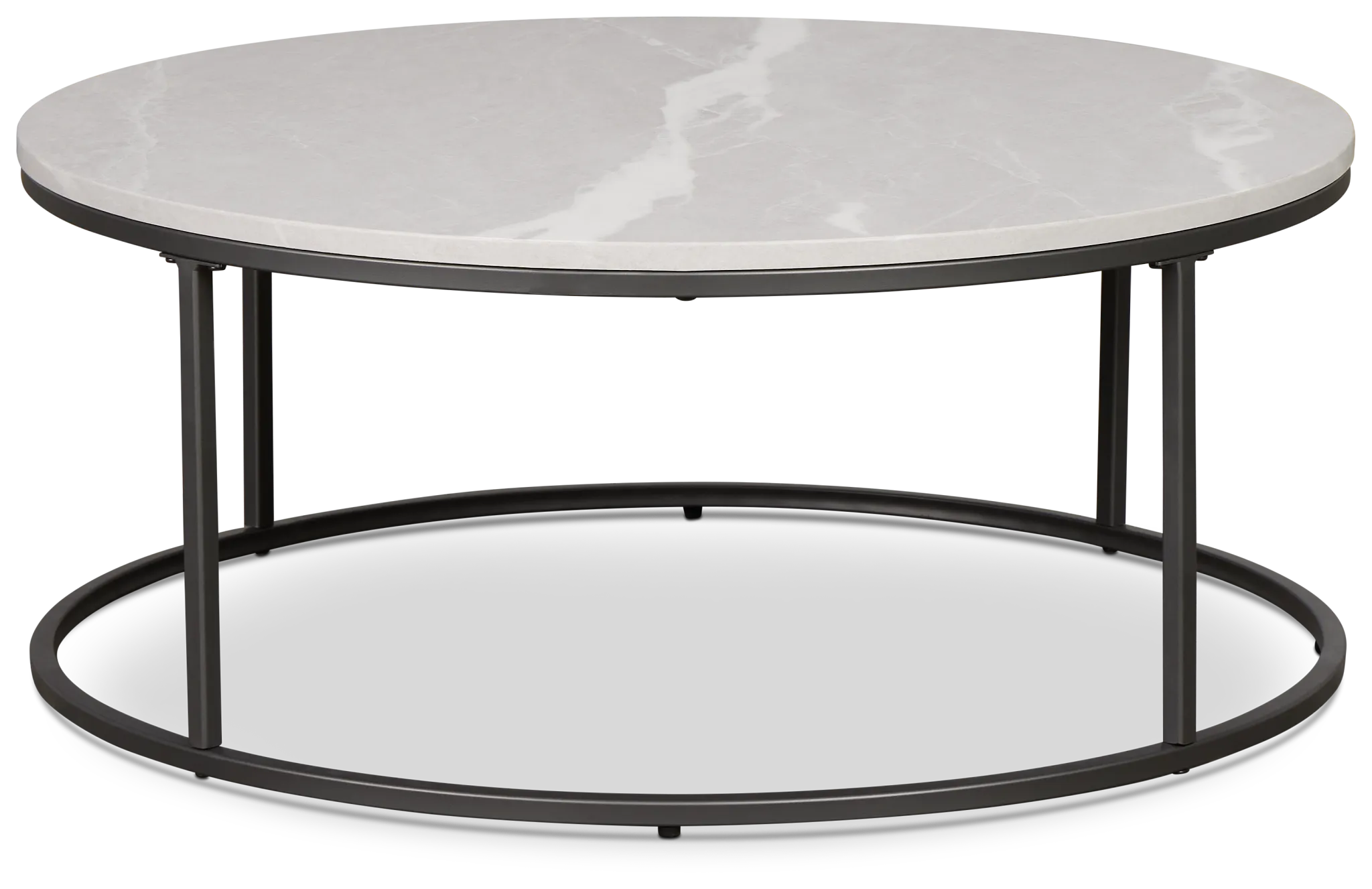 Joliet Gray Round Coffee Table