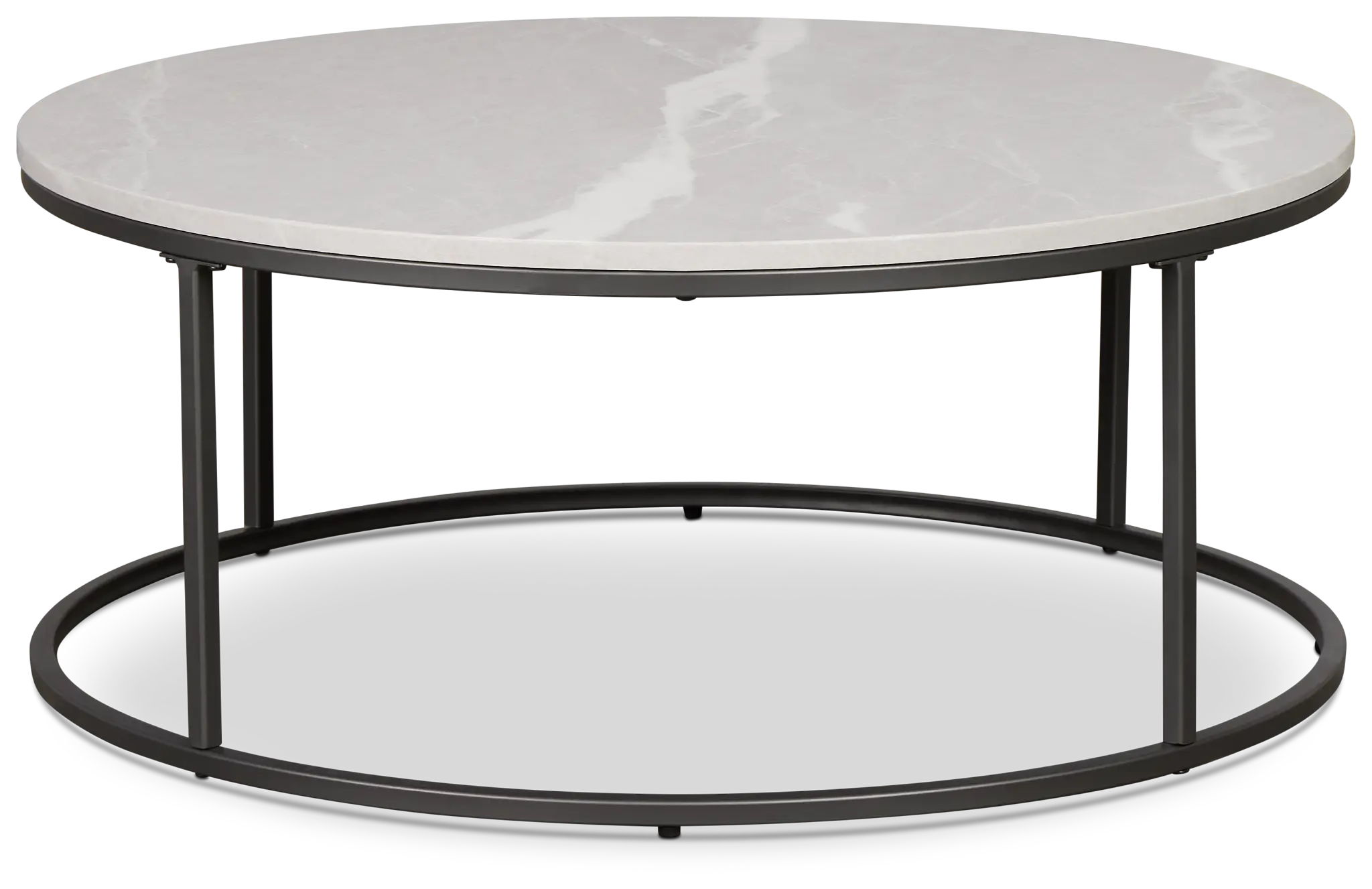 Joliet Gray Round Coffee Table Joliet Gray Round Coffee Table