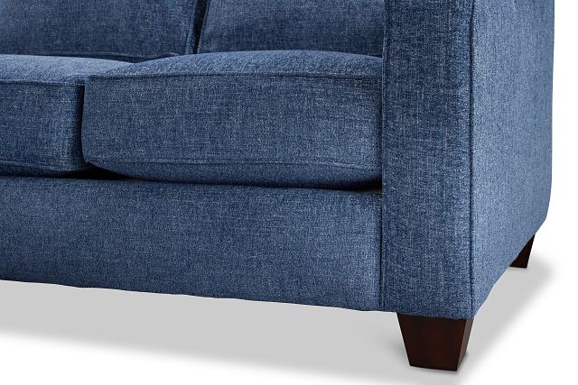 Andie Blue Fabric Medium Left Chaise Sectional