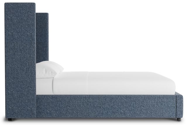 Captiva Maguire Blue 60" Upholstered Shelter Bed