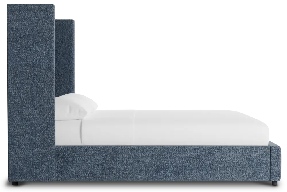 Captiva Maguire Blue 60" Upholstered Shelter Bed Captiva Maguire Blue 60" Upholstered Shelter Bed