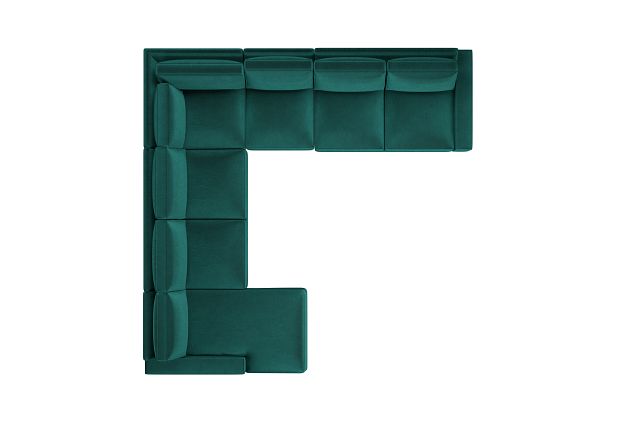 Edgewater Joya Green Large Left Chaise Sectional