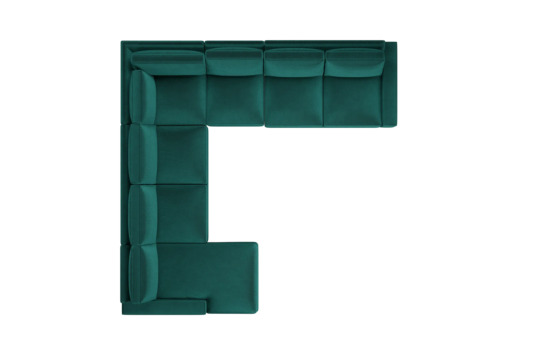 Edgewater Joya Green Large Left Chaise Sectional