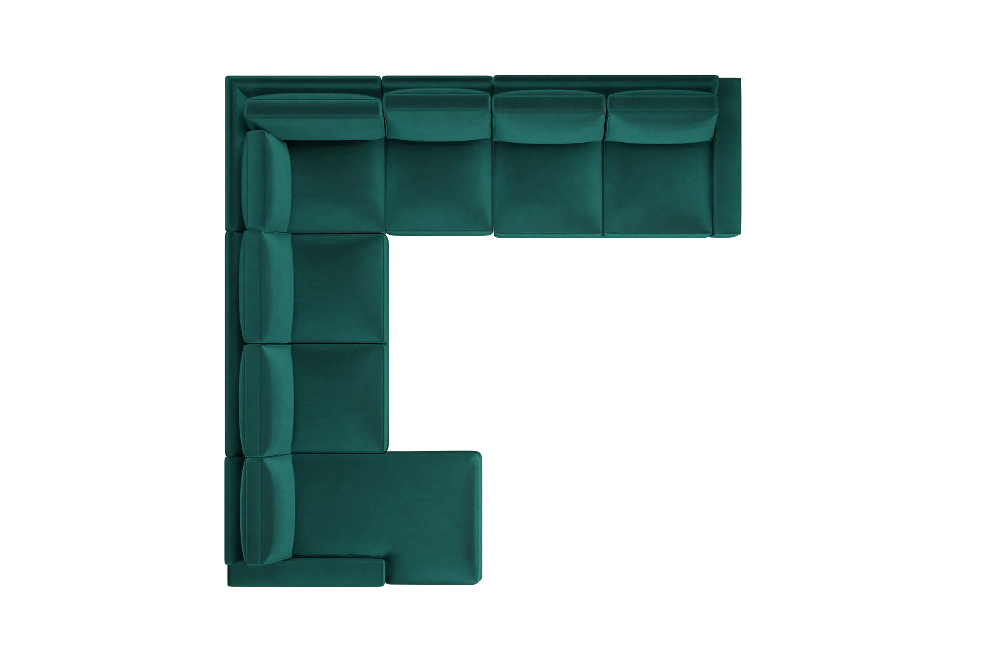 Edgewater Joya Green Large Left Chaise Sectional Edgewater Joya Green Large Left Chaise Sectional