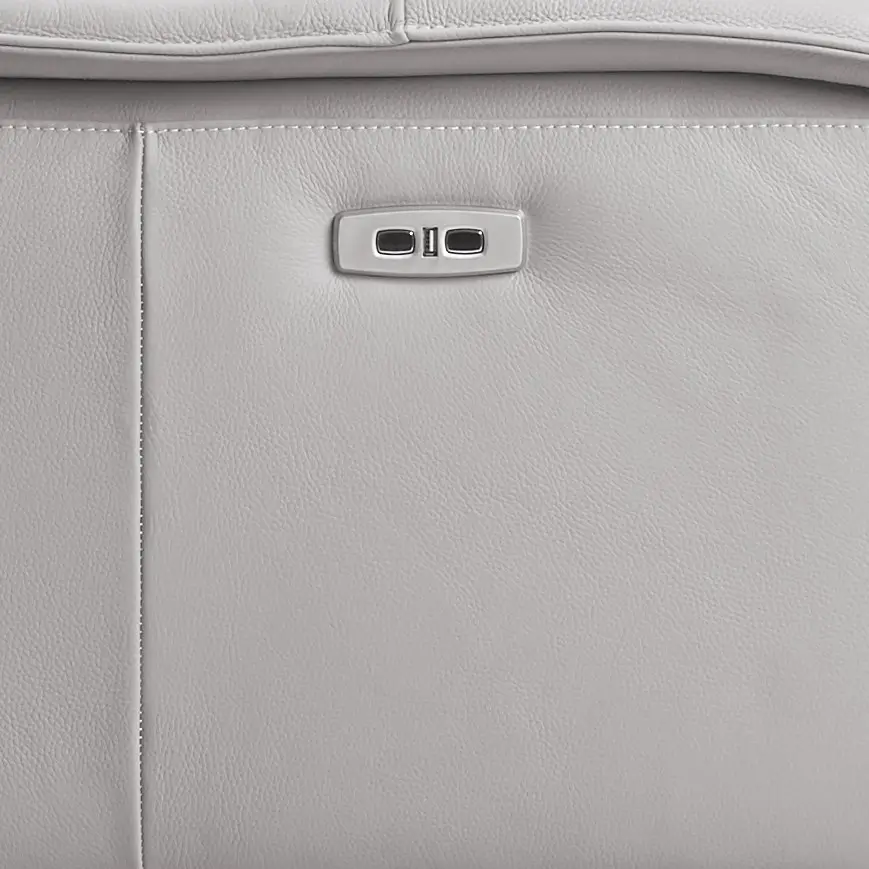 Pearson Gray Leather Power Recliner With Power Headrest Pearson Gray Leather Power Recliner With Power Headrest