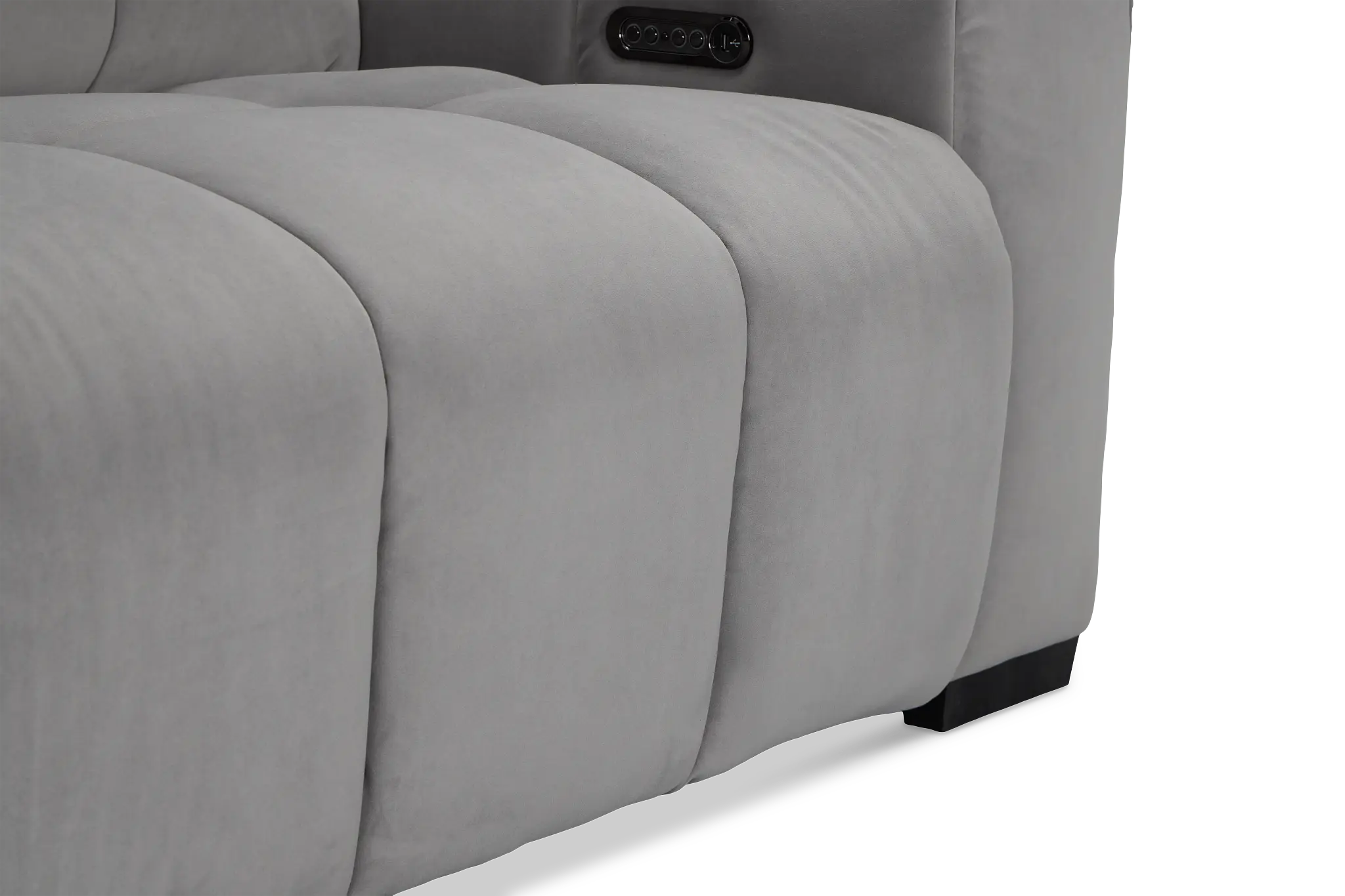 Gemma Light Gray Velvet Left Chaise Power Reclining Sectional Gemma Light Gray Velvet Left Chaise Power Reclining Sectional