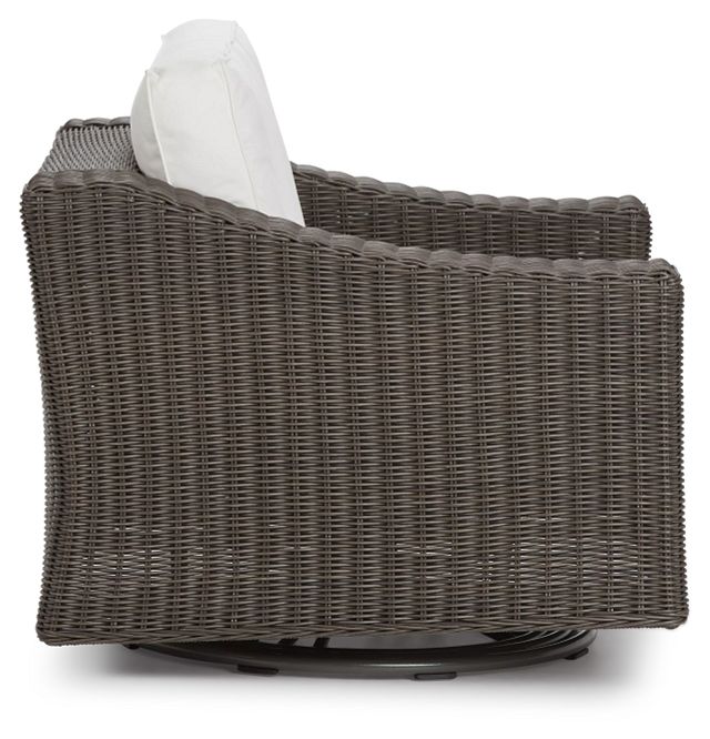 Canyon Gray White Swivel Chair