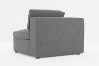 Destin Delray Dark Gray Fabric Corner Chair