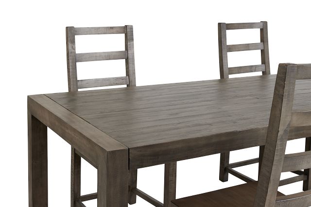 Seattle Gray Rect Table & 4 Wood Chairs (0)