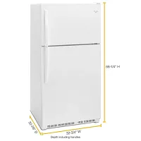 Whirlpool 311 Series White Top Freezer Refrigerator