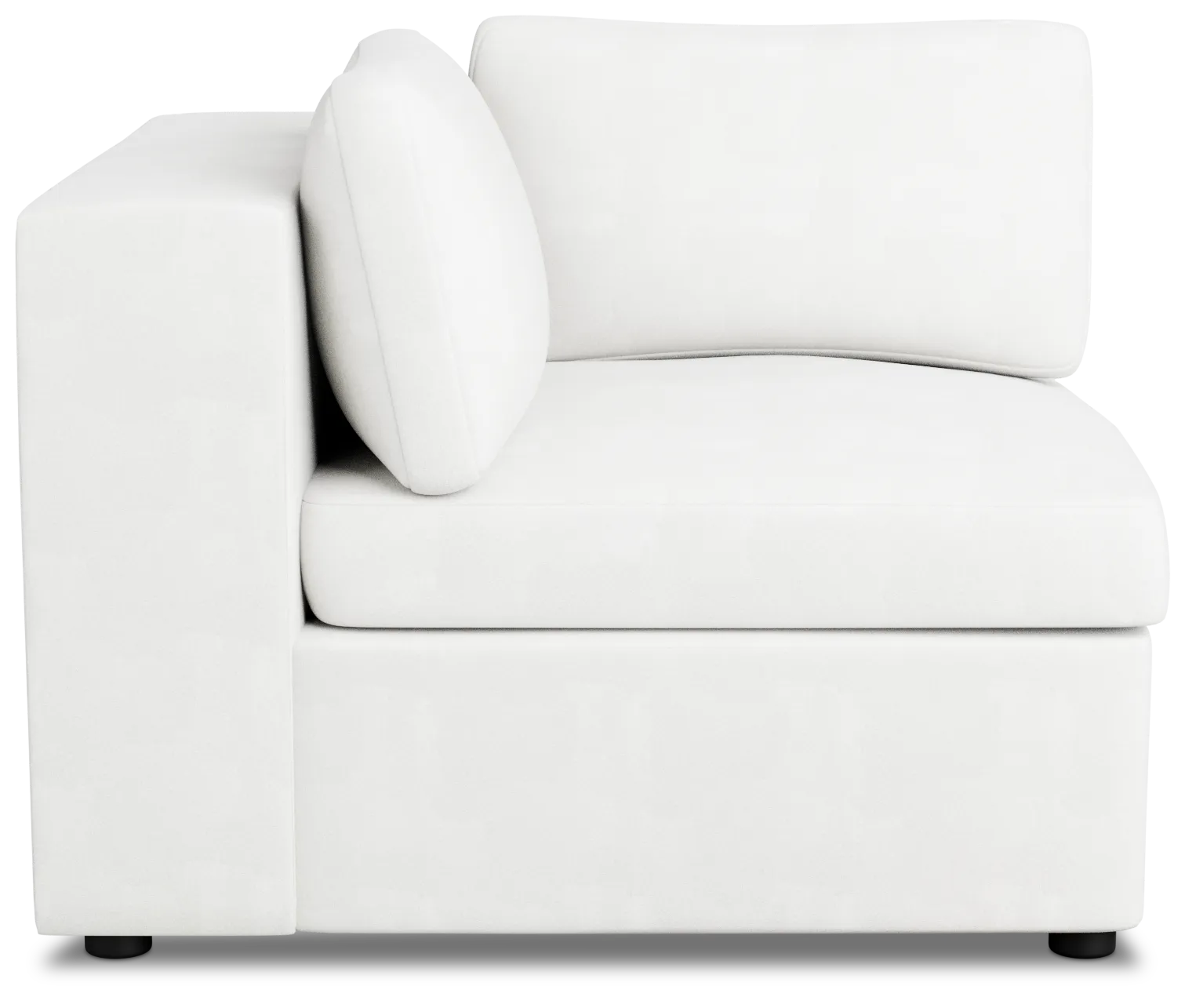 Destin Sutton White Fabric Corner Chair