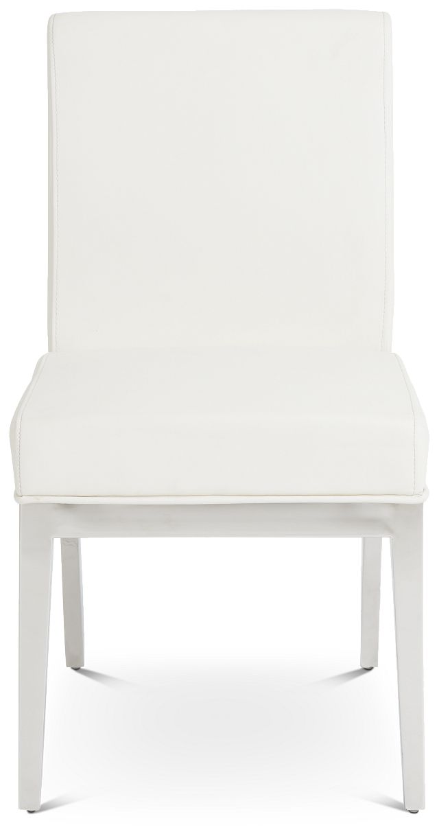 Neo White Upholstered Side Chair