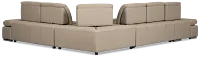 Eden Gray Micro Medium Left Chaise Sleeper Sectional