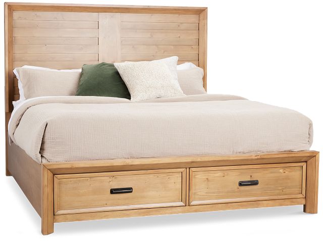 Vail Light Tone Panel Storage Bed