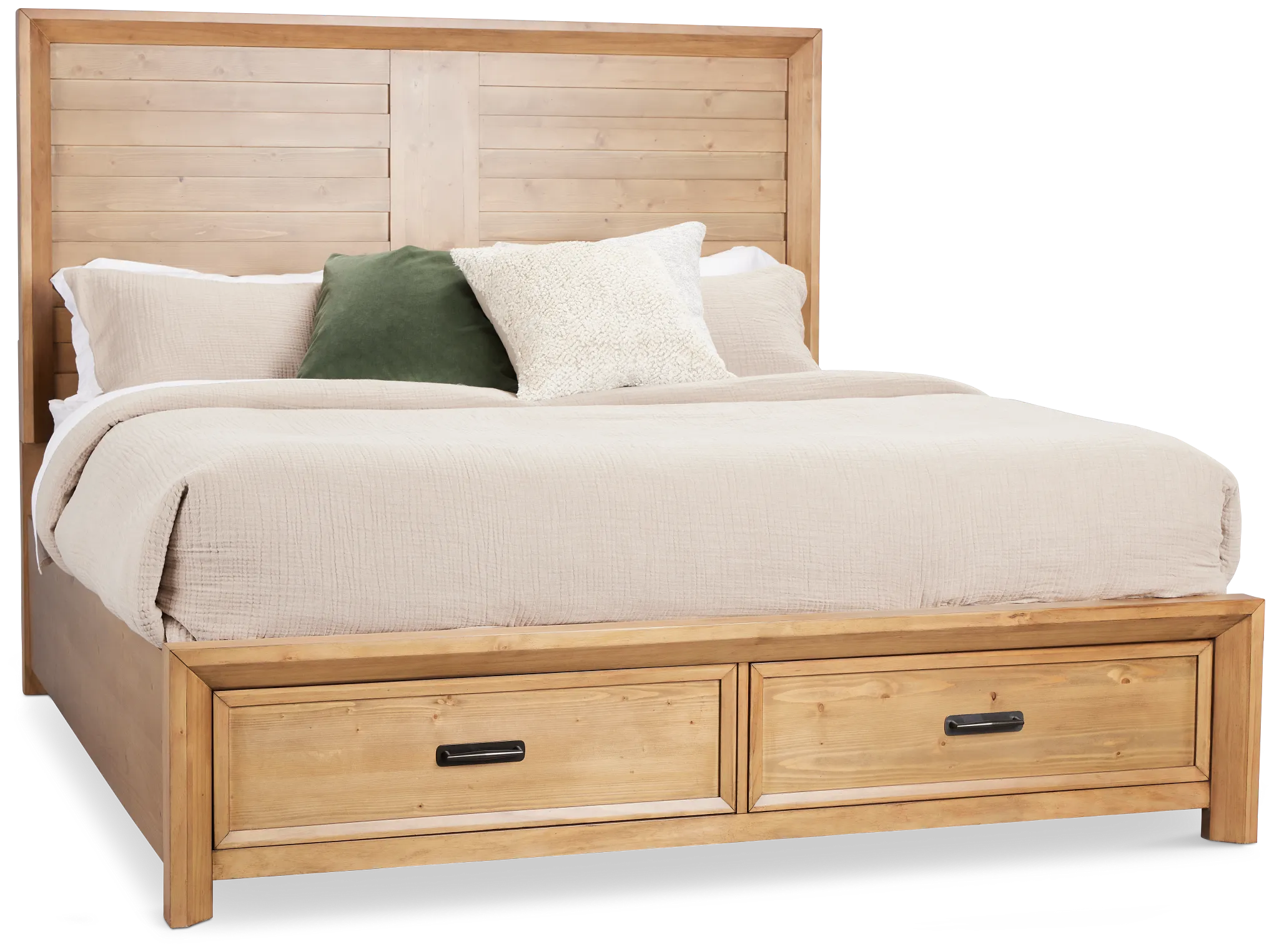 Vail Light Tone Panel Storage Bed