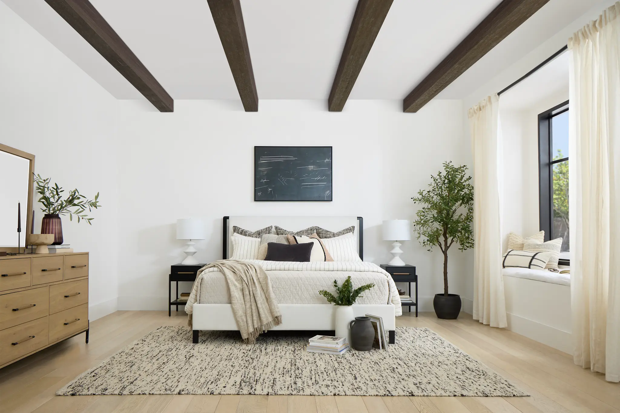 Highland Black Uph Panel Bed Highland Black Uph Panel Bed