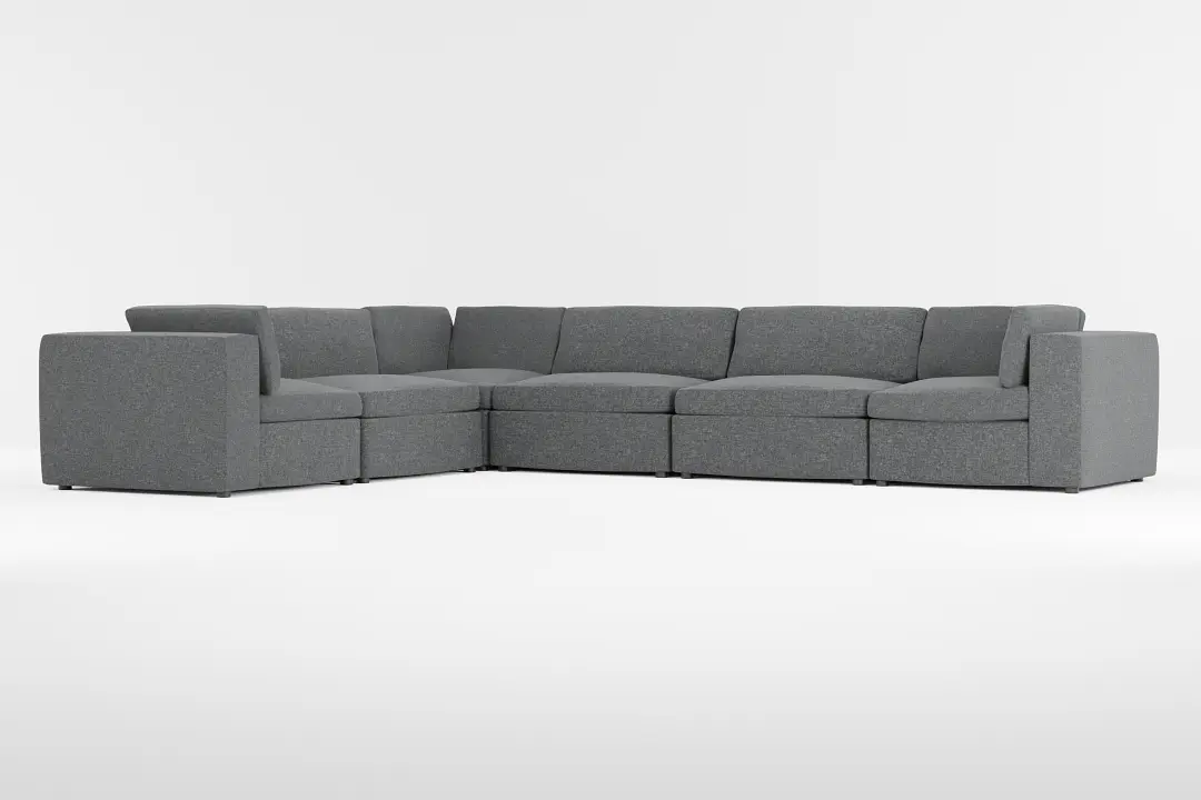 Destin Delray Dark Gray Fabric 6-piece Modular Sectional Destin Delray Dark Gray Fabric 6-piece Modular Sectional