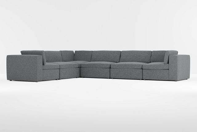 Destin Delray Dark Gray Fabric Sectional